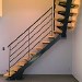 escalier à Limon central sans poteau - métal et bois
